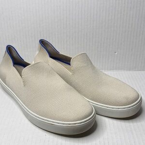 Womens Rothy's The Original Slip On Sneaker Sand Beige Knit Loafer Flat Size 7